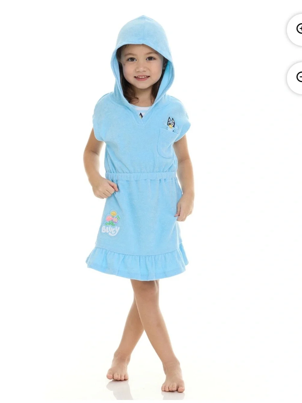 NWT girls Bluey One-Piece Swimsuit with matching coverup size 4t